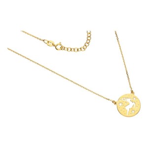 Colier argint placat cu aur galben cu ren Christmas DiAmanti CEL1004NY-AS (Argint 925‰ 1,9 g.)